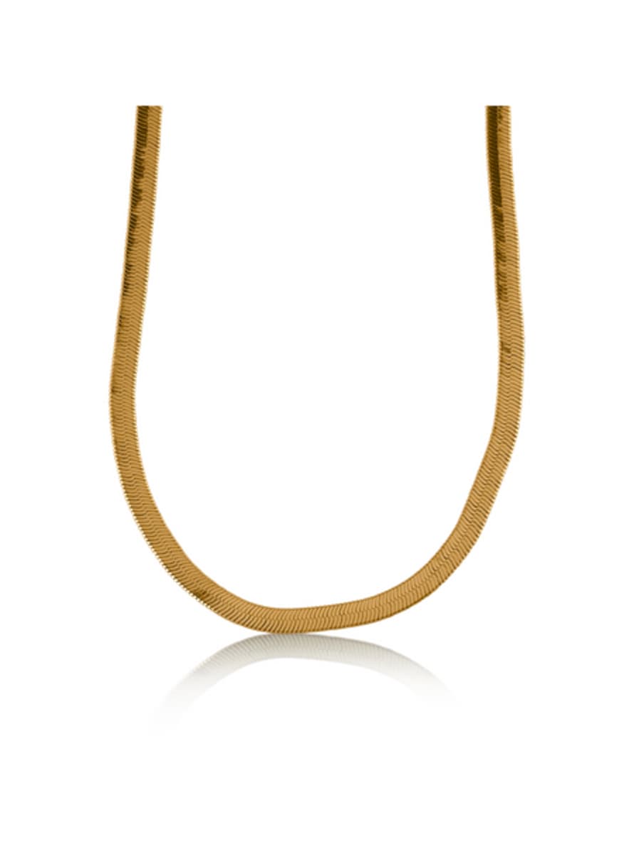 Big Metal Antonia Collar Plated Slinky Necklace - Gold
