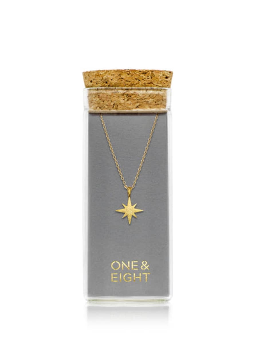 Olia One & Eight Star Gold Plated Necklace