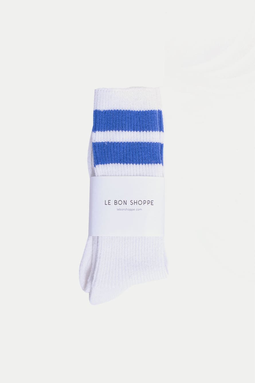 Le Bon Shoppe Sugar Blue Stripe Grandpa Socks