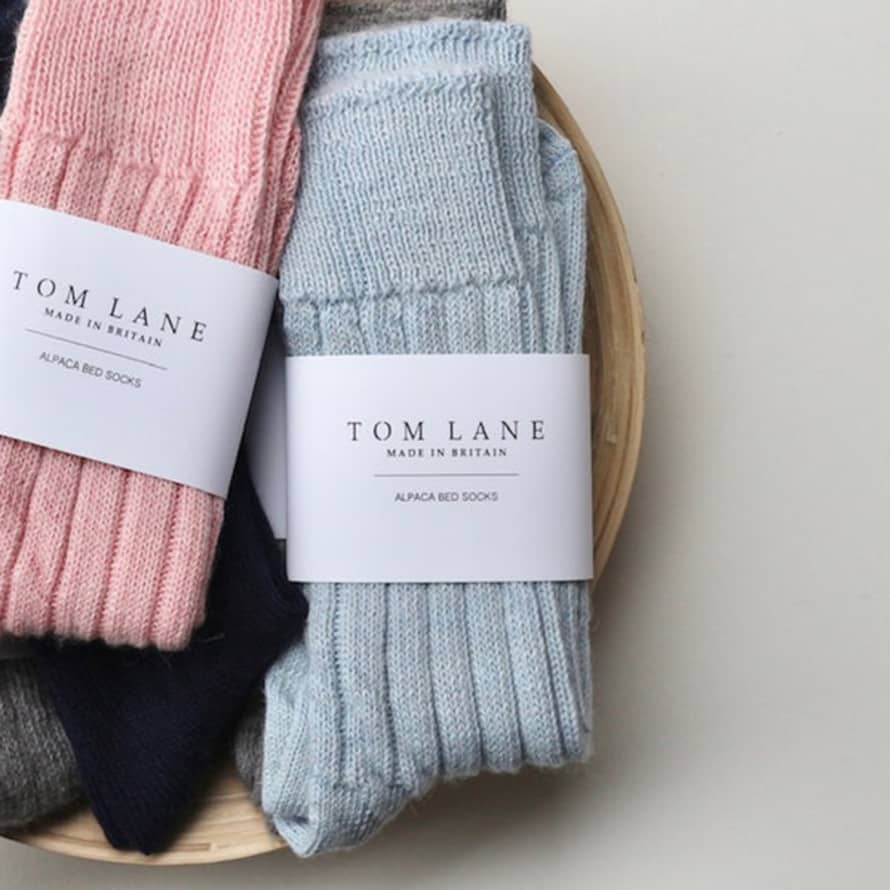 Tom Lane Alpaca Blue Bed Socks