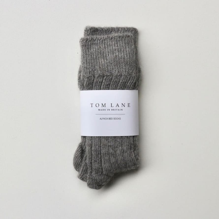 Tom Lane Alpaca Grey Bed Socks