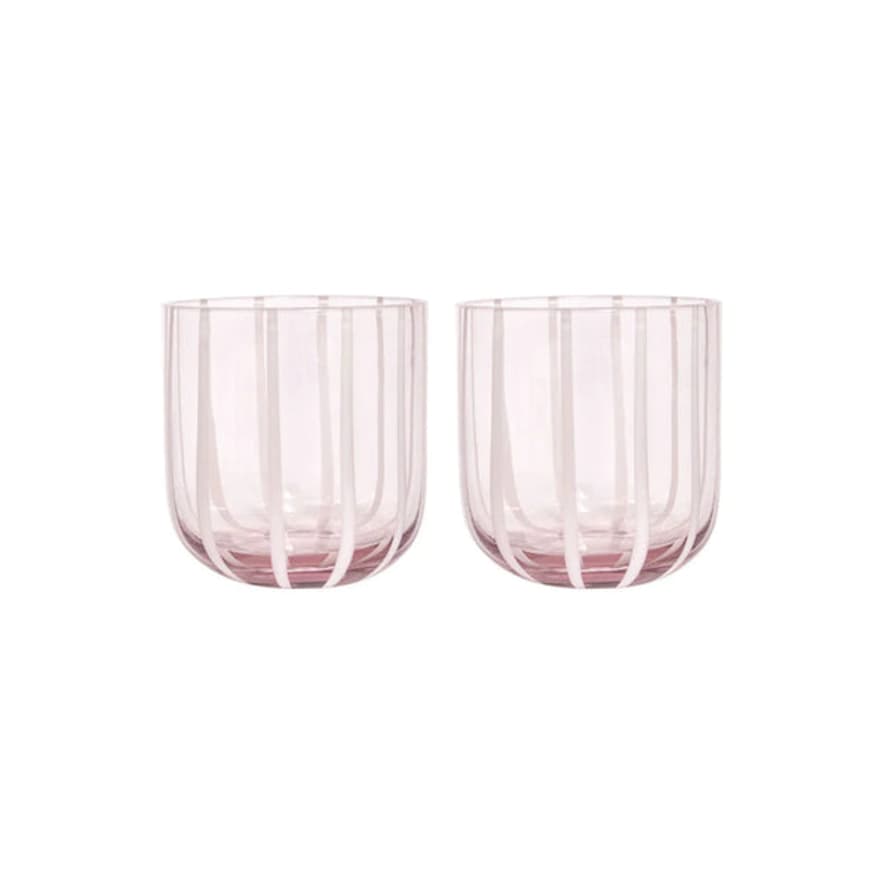 OYOY Mizu Glass Pack Of 2 - Rose