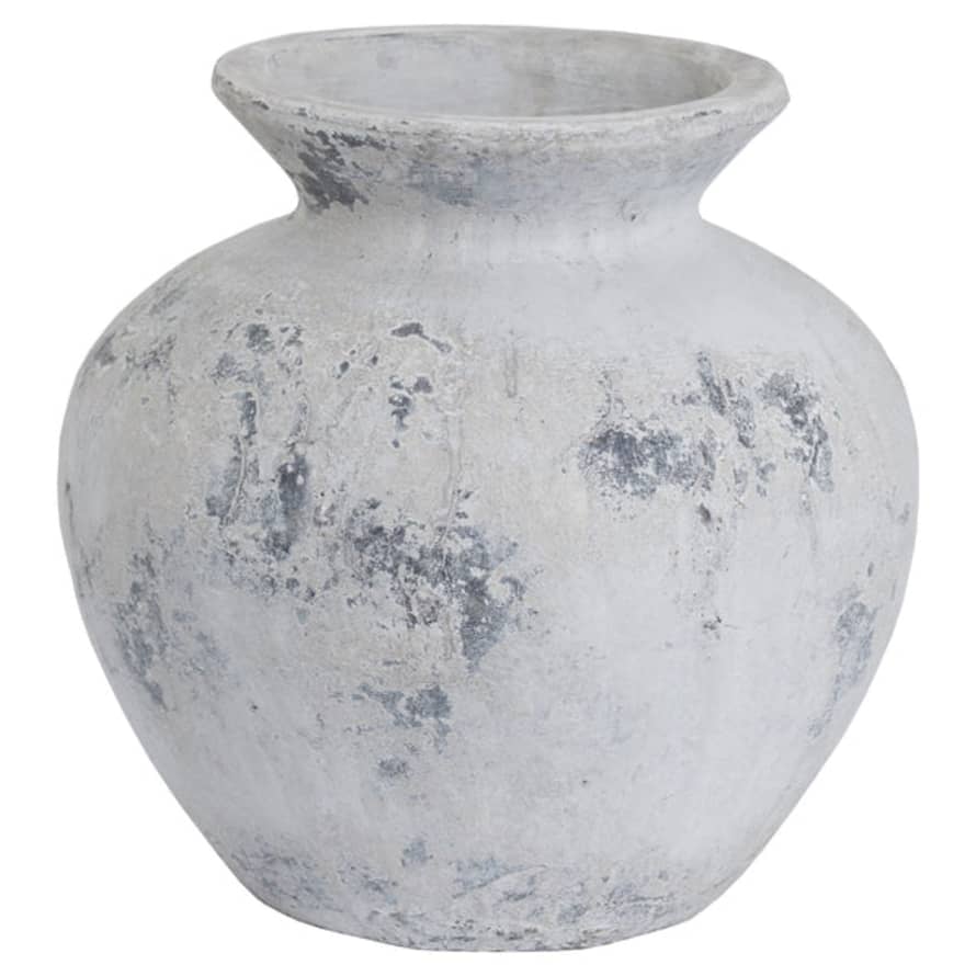 Hill Interiors Antiqued White Vase