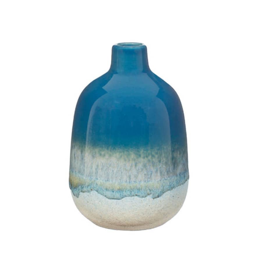 Sass & Belle  Vase Small Ceramic Glaze Blue