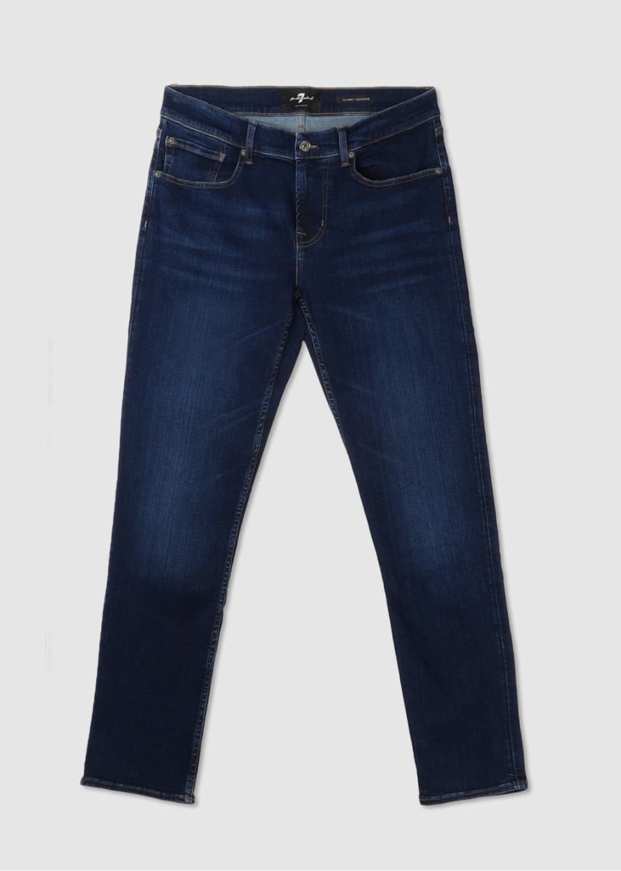 7 For All Mankind  Mens Earthkind Stretch Tek Jeans In Dark Blue