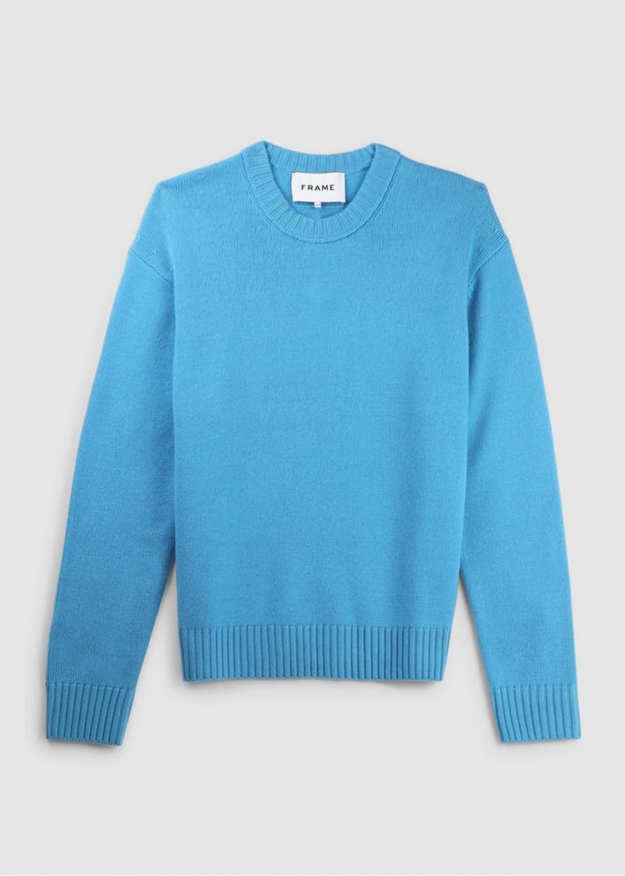 Frame Mens Cashmere Crewneck Sweatshirt In Bright Blue