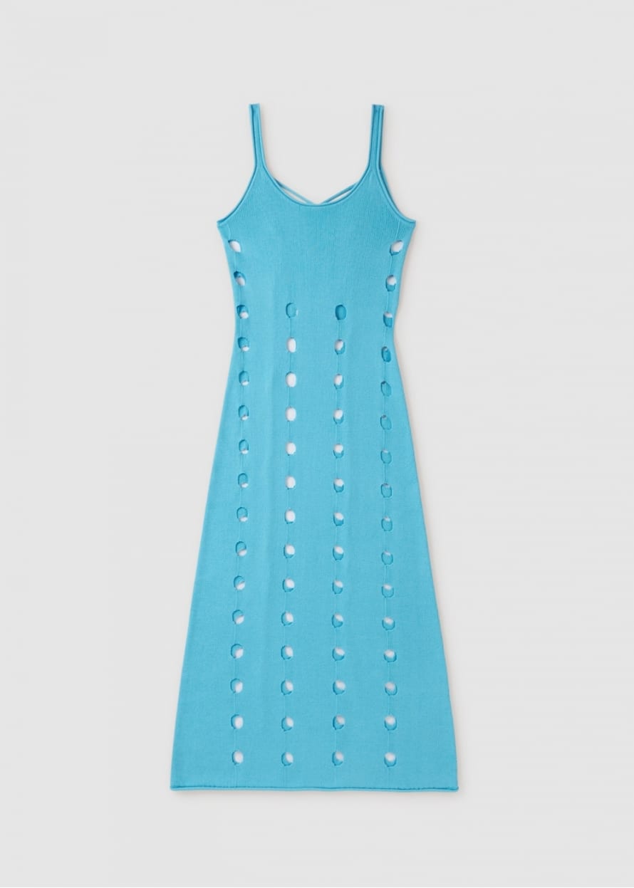 House of Sunny Womens Canopy Knit Dress In Lido Blue