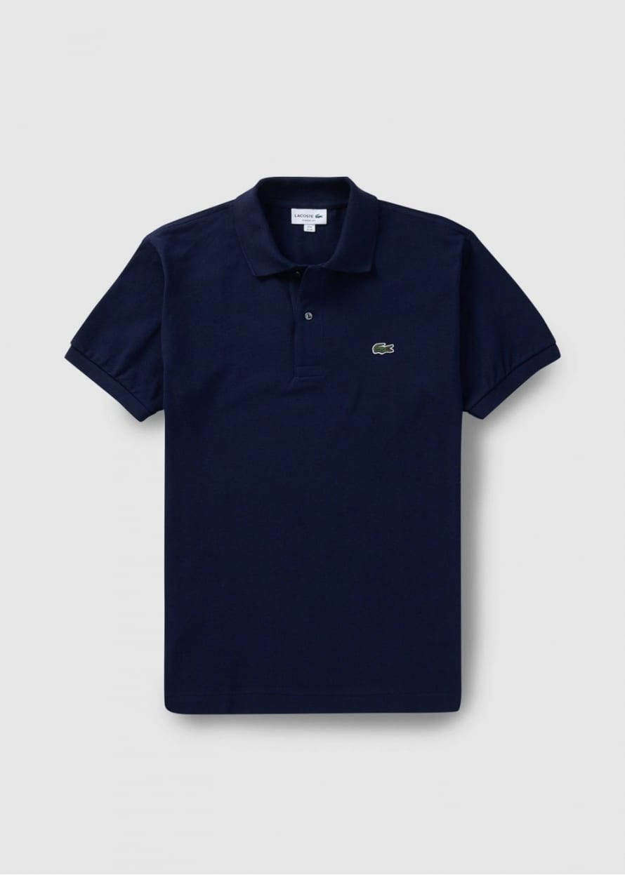 Lacoste Mens Classic Pique Polo Shirt In Navy