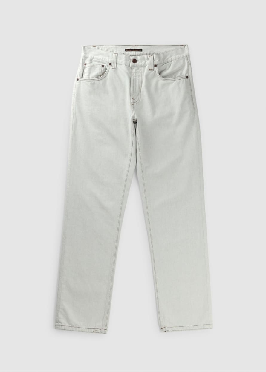 Nudie Mens Gritty Jackson Jeans In Clay White