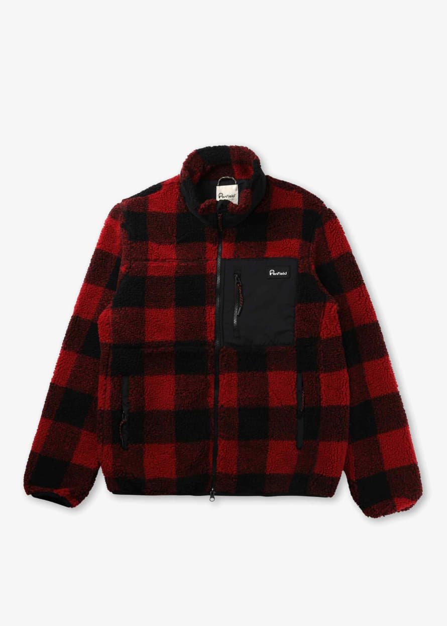 Penfield Mens The Checked Mattawa Jacket In Black/red