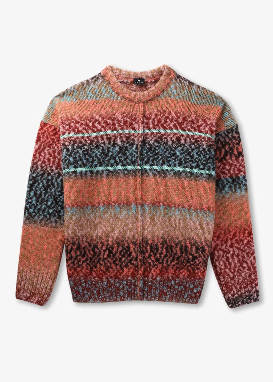 PS Paul Smith Ps Paul Smith Womens Patterned Wool Jumper In Pinks