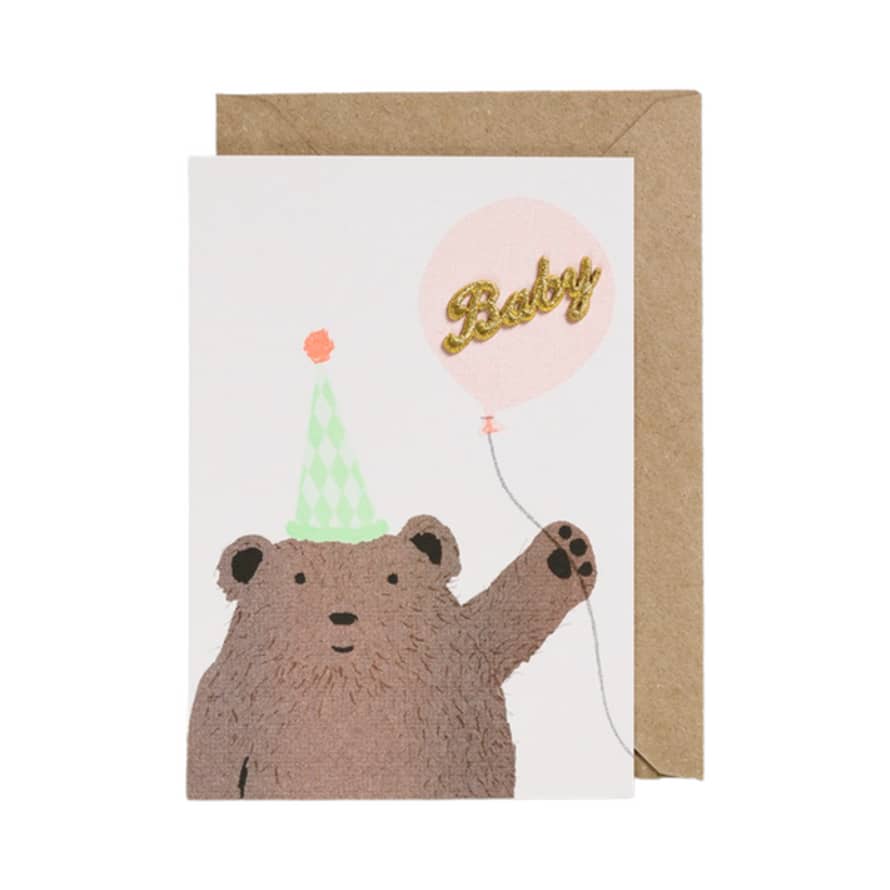 Petra Boase New Baby Card Bear