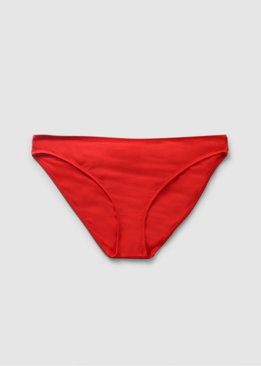 Calvin Klein Womens Mini Logo Bikini Bottoms In Cajun Red