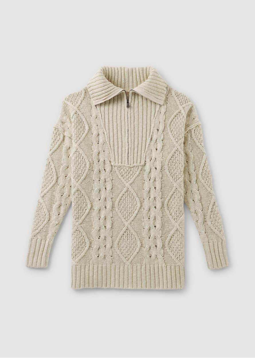 Free People Womens Driftwood Cable Knit Jumper In Ivory