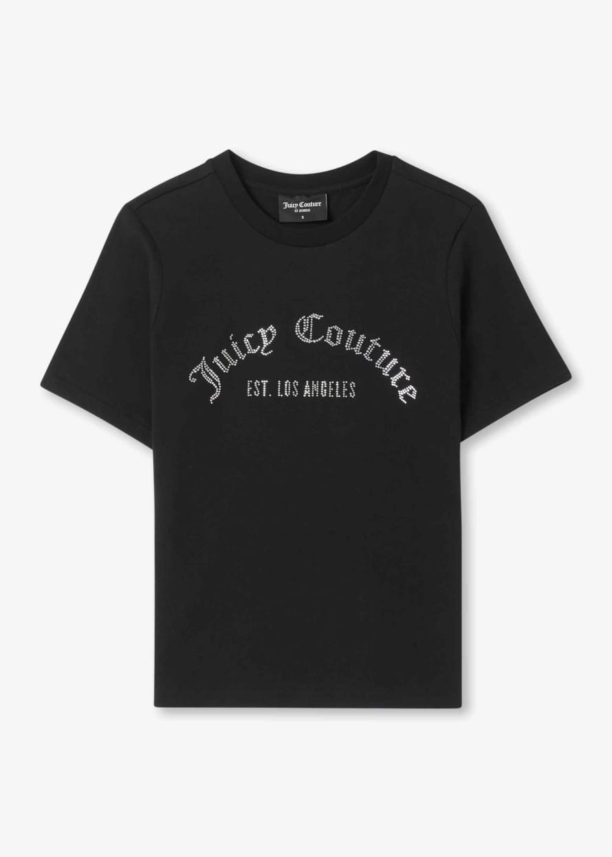 Juicy Couture Womens Arched Diamonte Noah T Shirt In Black
