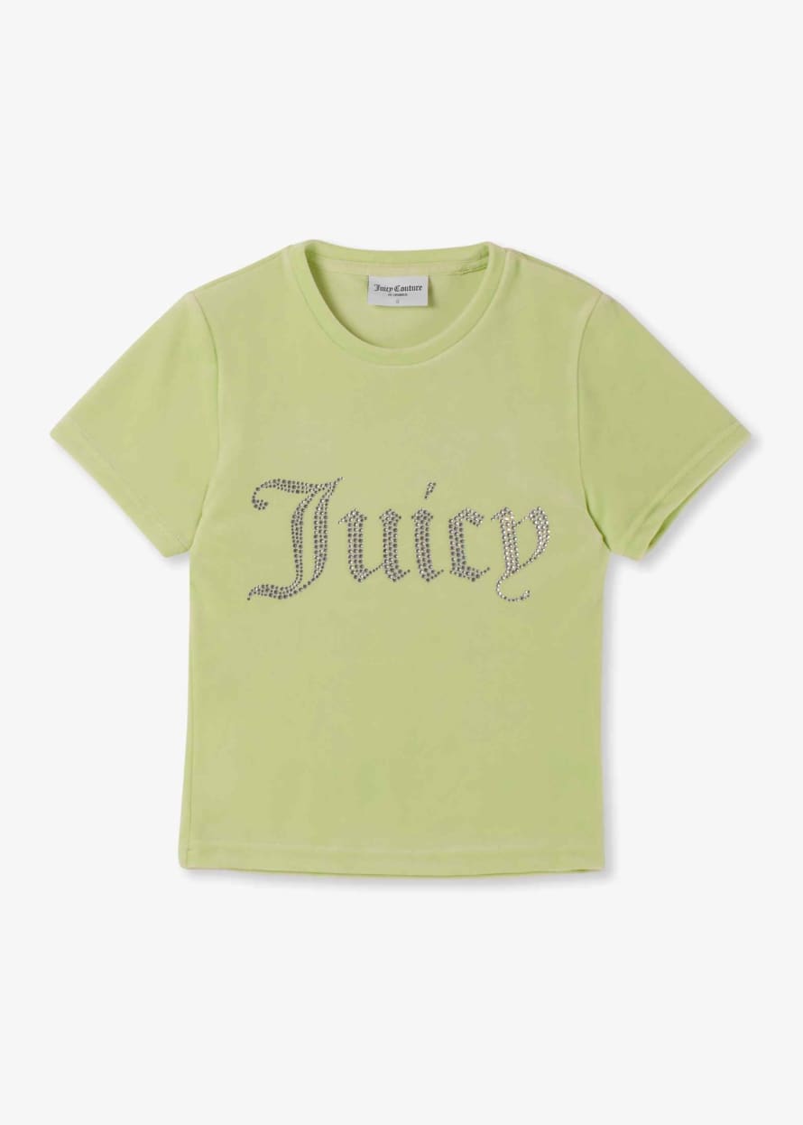 Juicy Couture Womens Taylor Velour Diamonte T Shirt In Butterfly