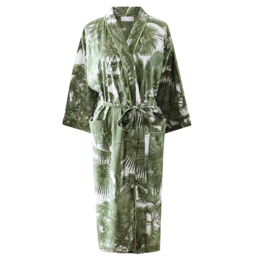 Powell Craft Tropical Green Fern Dressing Gown