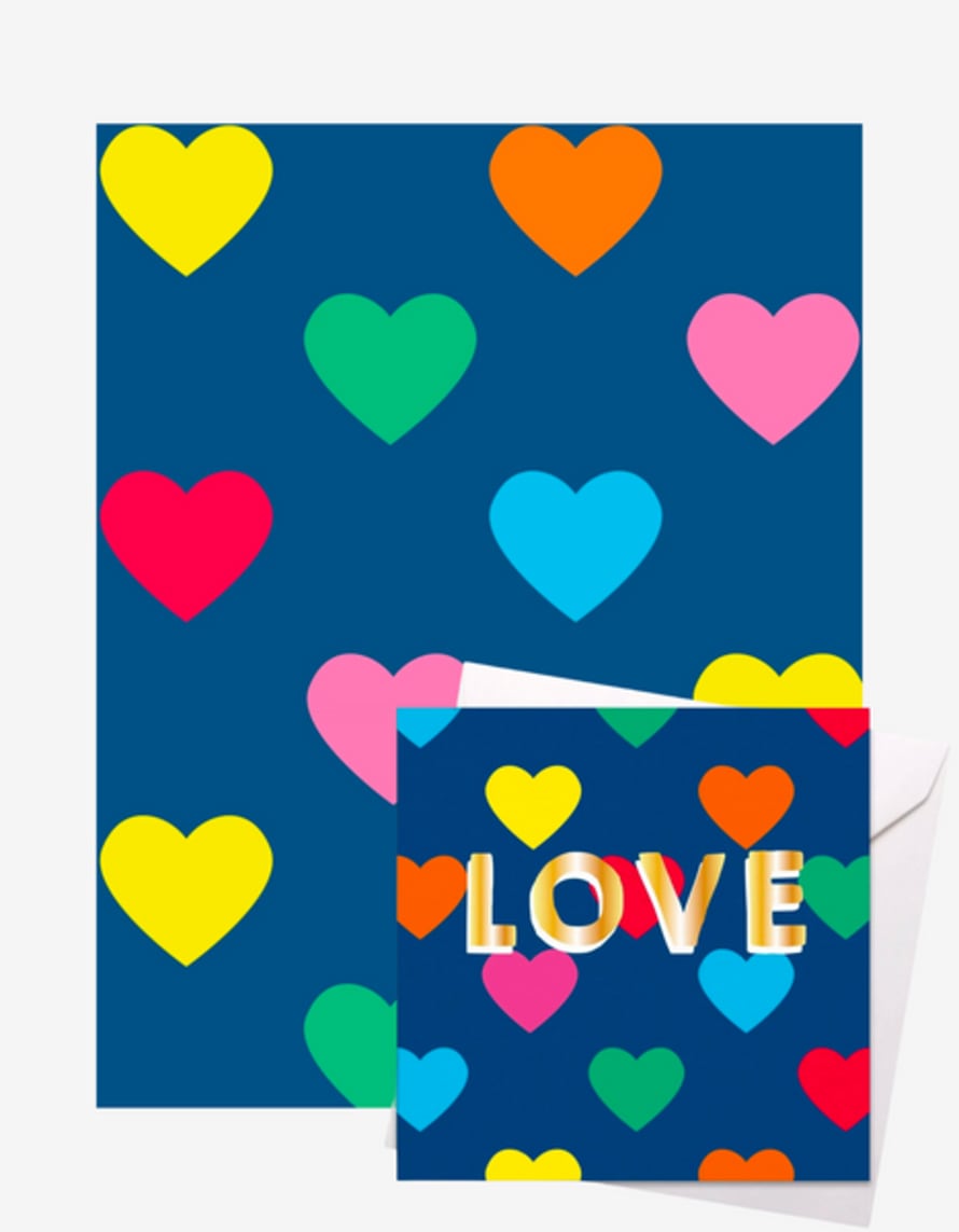 Toby Tiger Heart Gift Wrap + Personalised Card