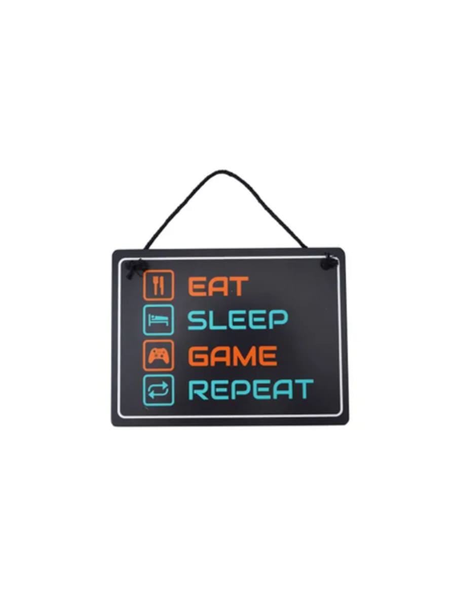 CGB Giftware ‘eat,sleep,game, Repeat' Door Sign