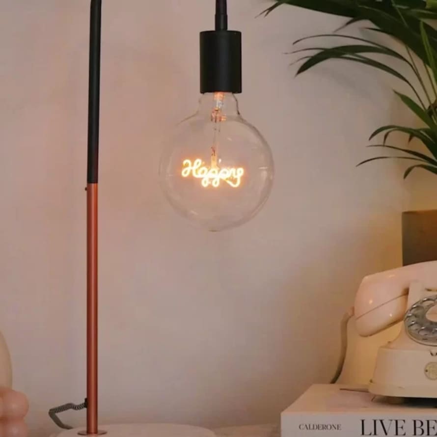 Steepletone LED Happy Text Light Bulbs Screw Up Style