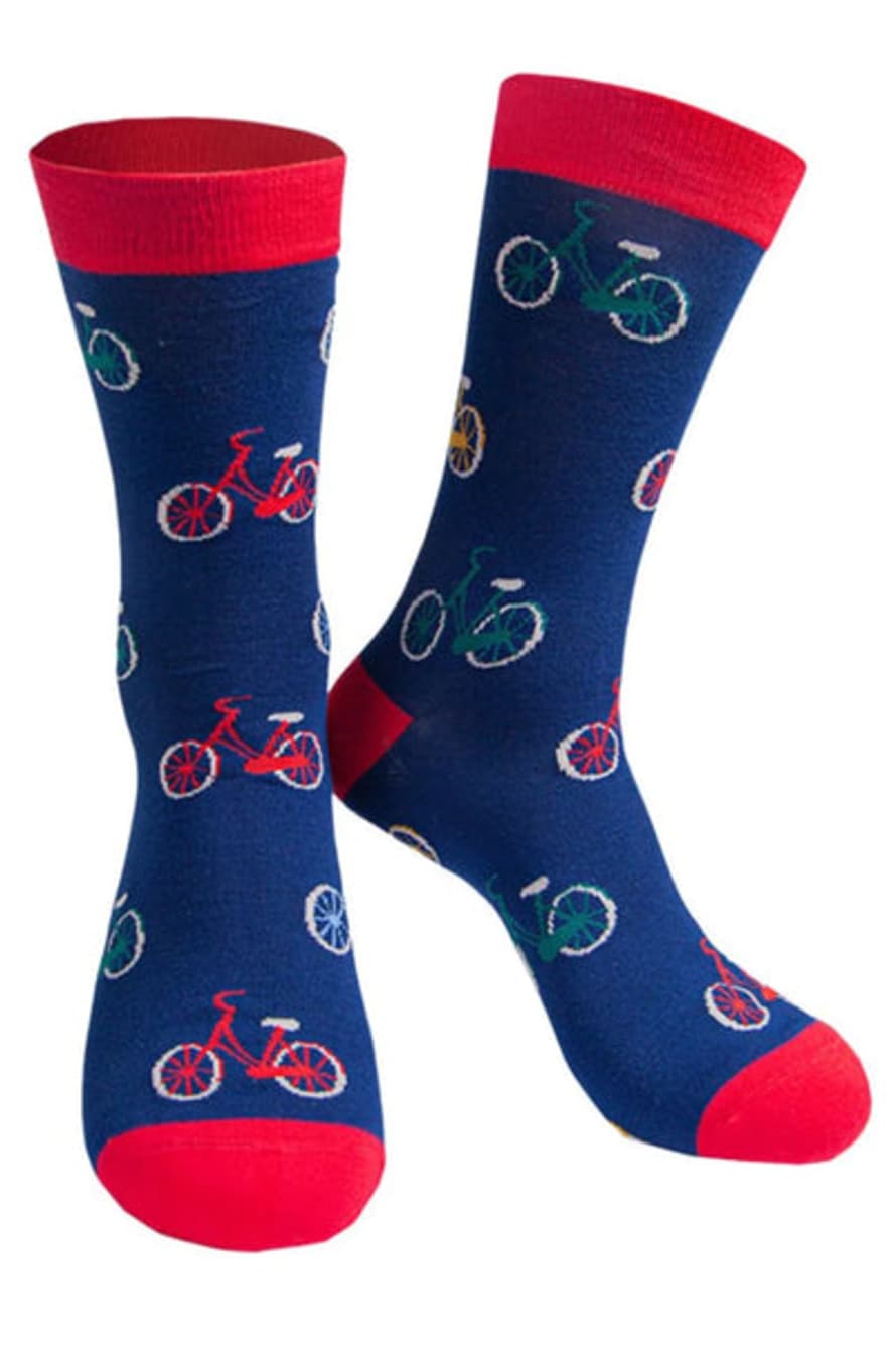 Sock Talk Men's Navy Blue Cycling Socks