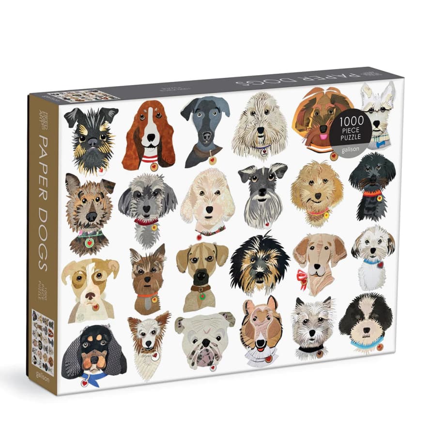 Galison Paper Dogs 1000 Piece Jigsaw Puzzle