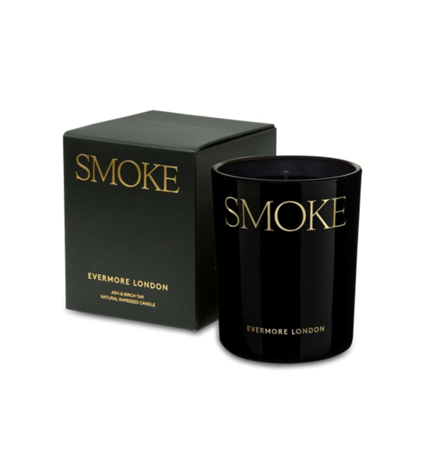 Evermore London Smoke Scented Candle, Ash & Birch Tar