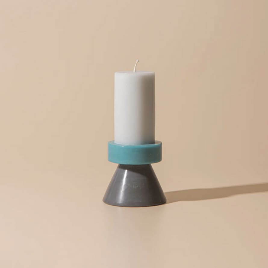 YOD&CO Stack Candle Tall - Lilac / Turquoise / Charcoal