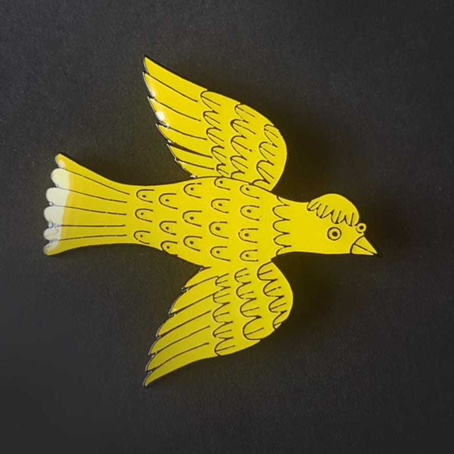 Lush Designs Yellow Bird Badge