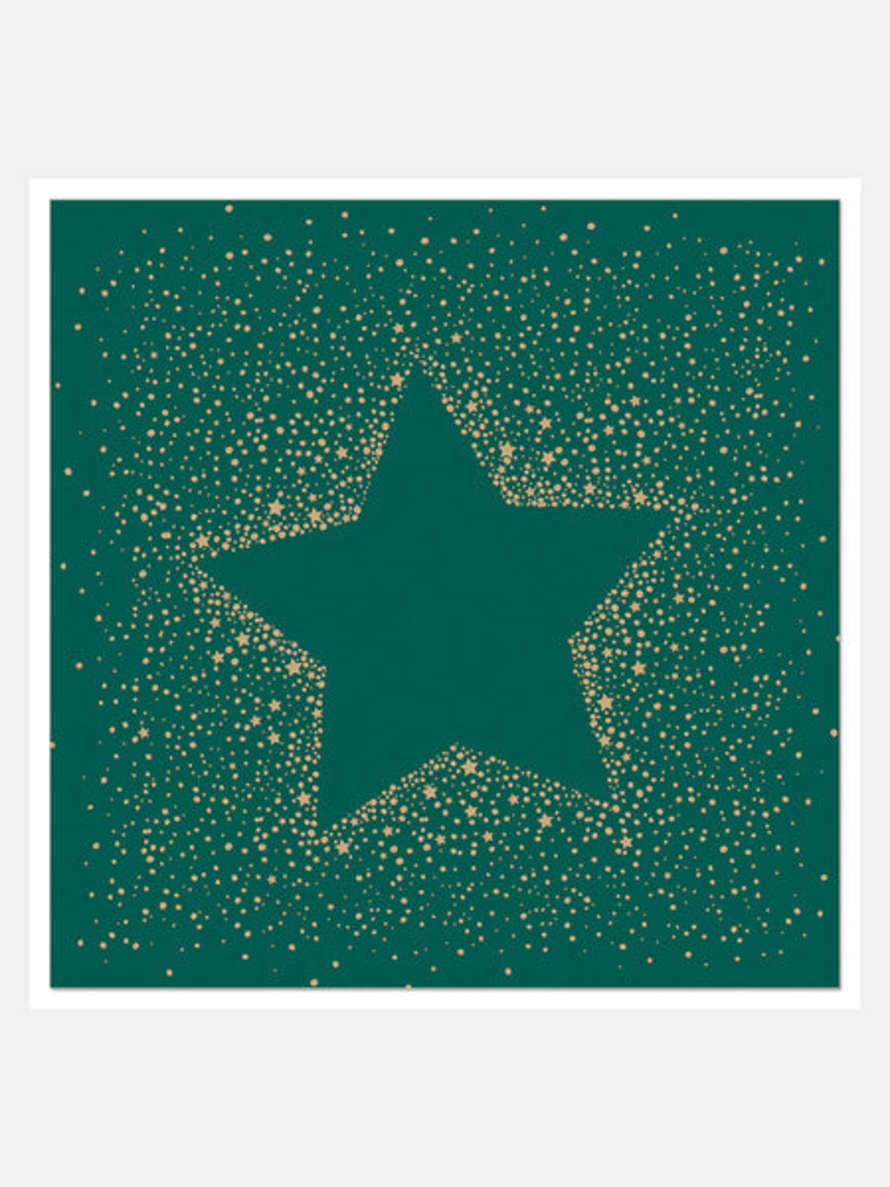 ARTEBENE Green Festive Star Napkins