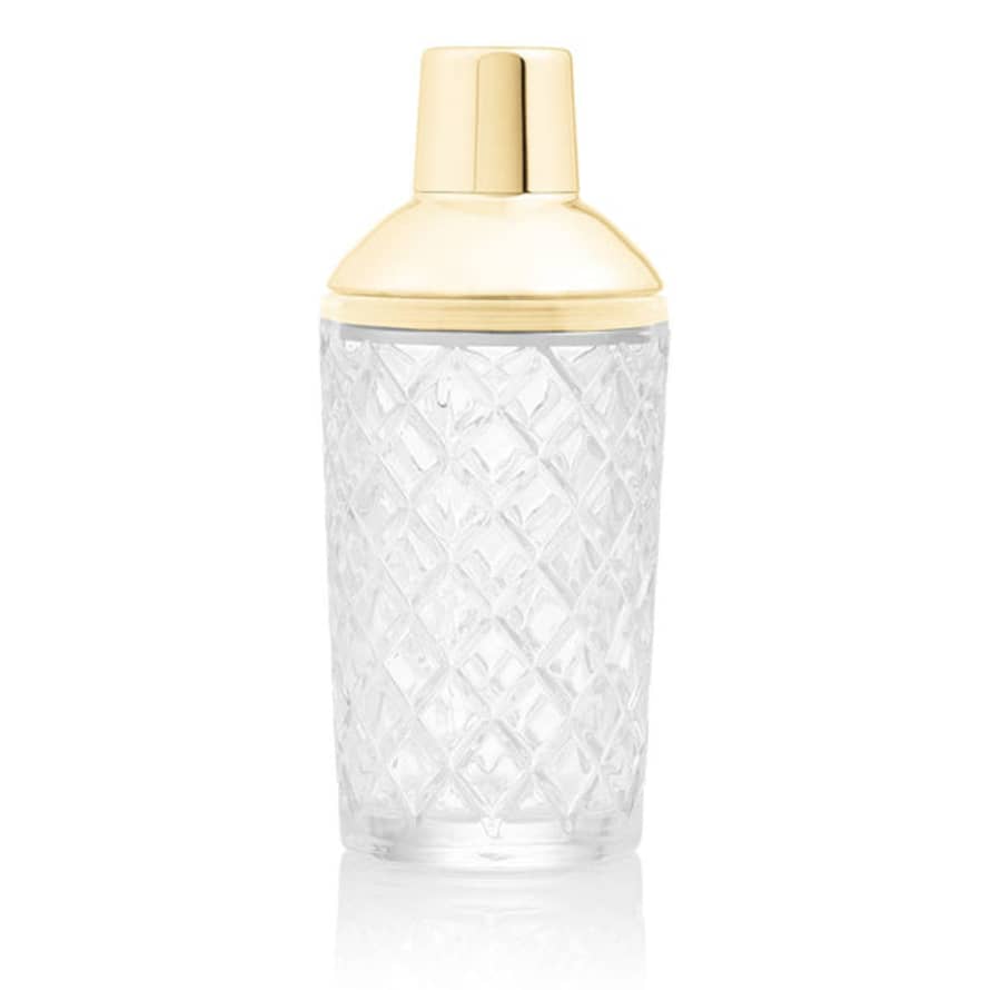 Uberstar Glass Cocktail Shaker with Gold Colour Lid