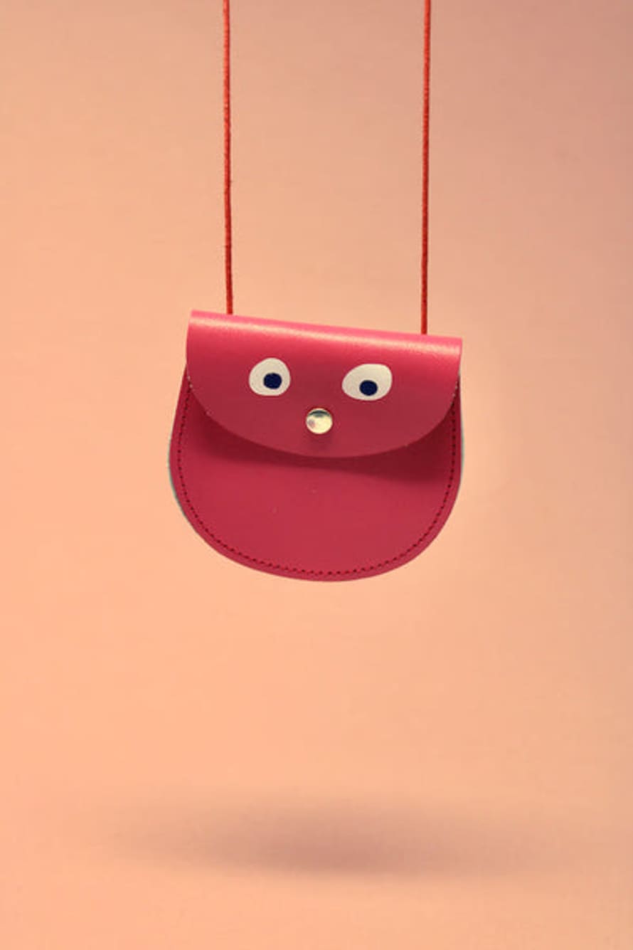 Ark Colour Design Googly Eye Pocket Purse In New Pink