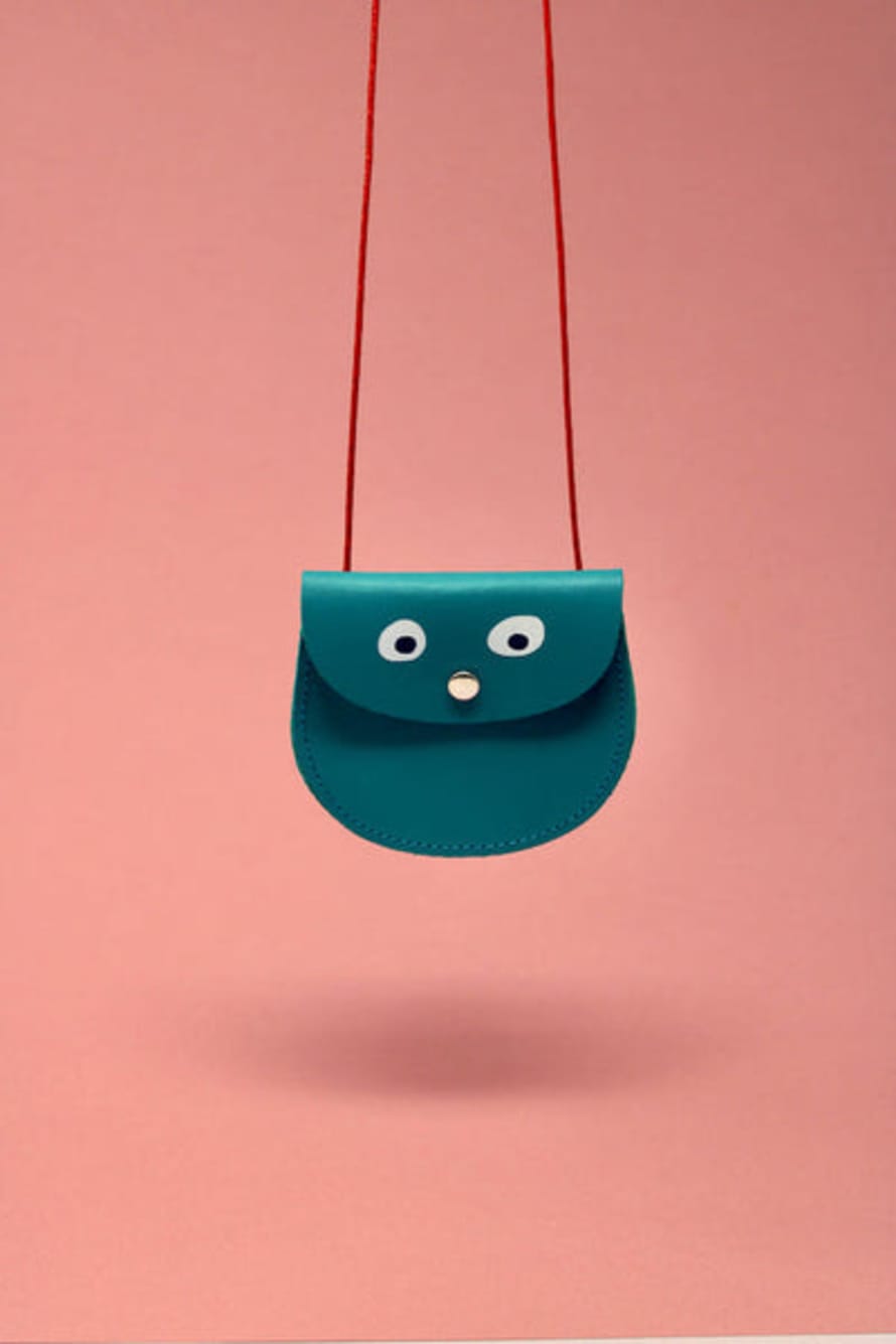 Ark Colour Design Googly Eye Pocket Purse In Turquoise