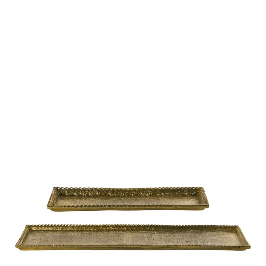 THE BROWNHOUSE INTERIORS Set of 2 Brass Trays
