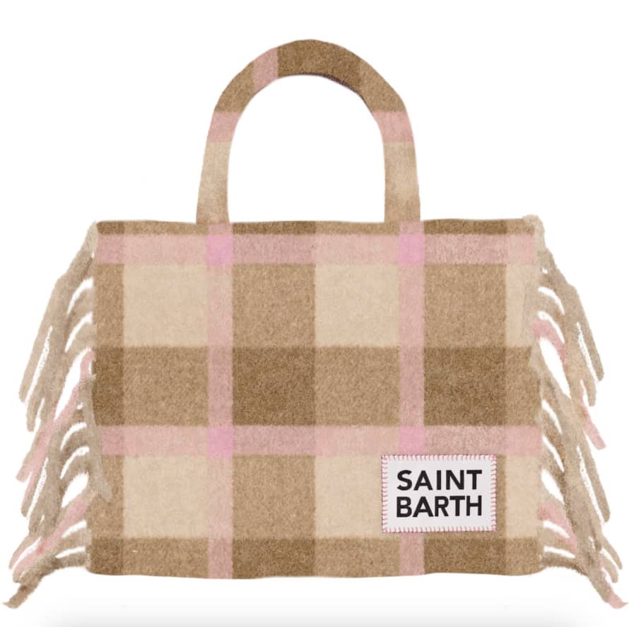 MC2 Saint Barth Colette Blanket Bag - Beige Tartan