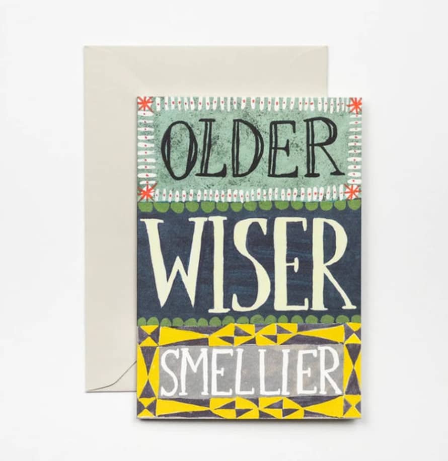 Hadley Paper Goods Older, Wiser, Smellier Card