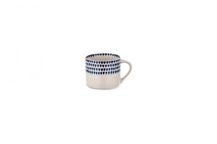 Nkuku Small Ceramic Indigo Drop Mug