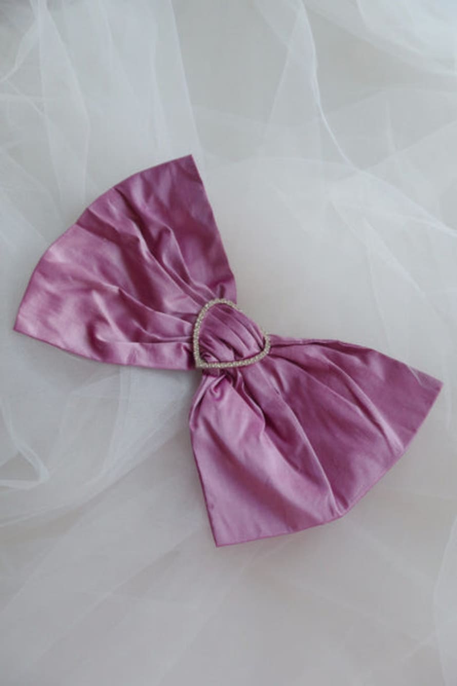 Merrfer Large Pink Bow Hair Clip