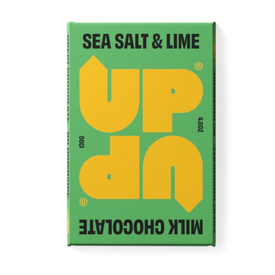 UP-UP Chocolate Sea Salt & Lime Milk Chocolate Bar Up Up 130g