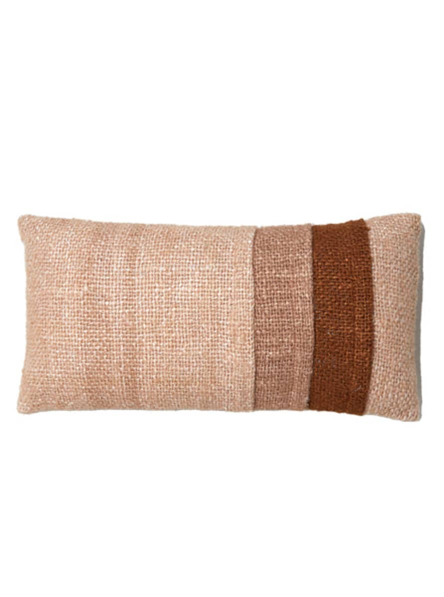 Light & Living Surrey Sand, Light Brown & Terracotta Cushion 60x30cm
