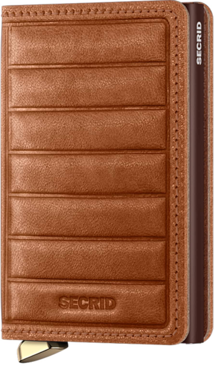 Secrid Premium Slimwallet Emboss Lines Cognac