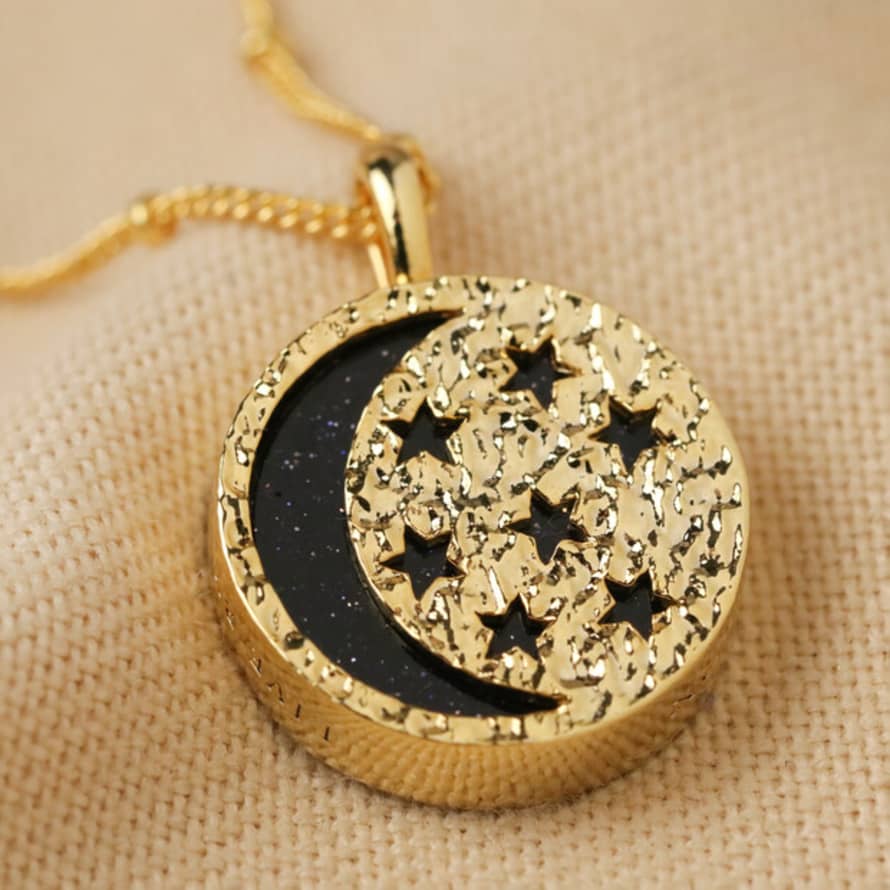 Lisa Angel Celestial Black & Gold Necklace