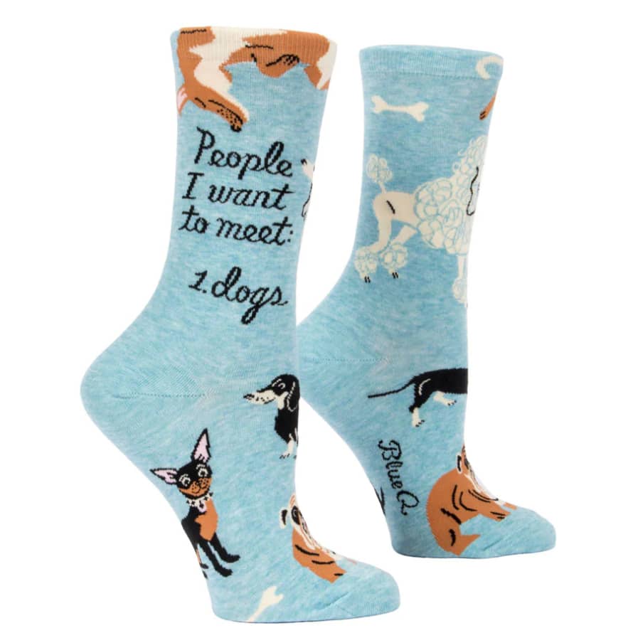 Blue Q People To Meet, Dogs Women's Socks