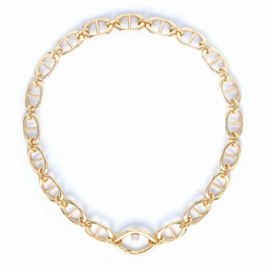 CAPSULE ELEVEN Eye Opener Capsule Link Necklace | 18ct Gold-plated Sterling Silver
