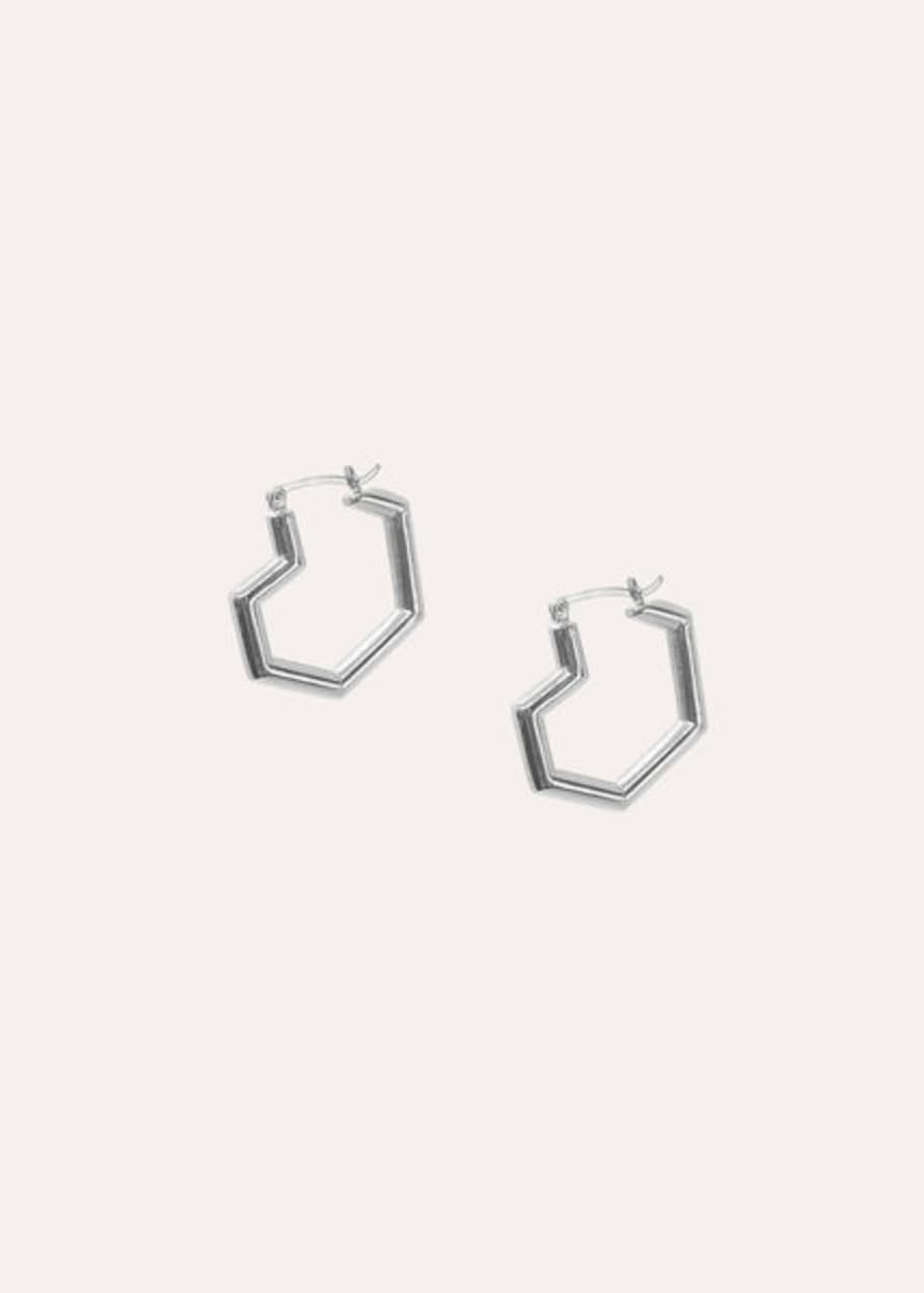 Under Her Eyes Daryl Small Hoops Sterling Silver