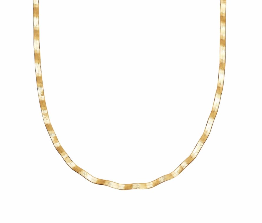 Daisy London Gold Plated Wavy Snake Necklace