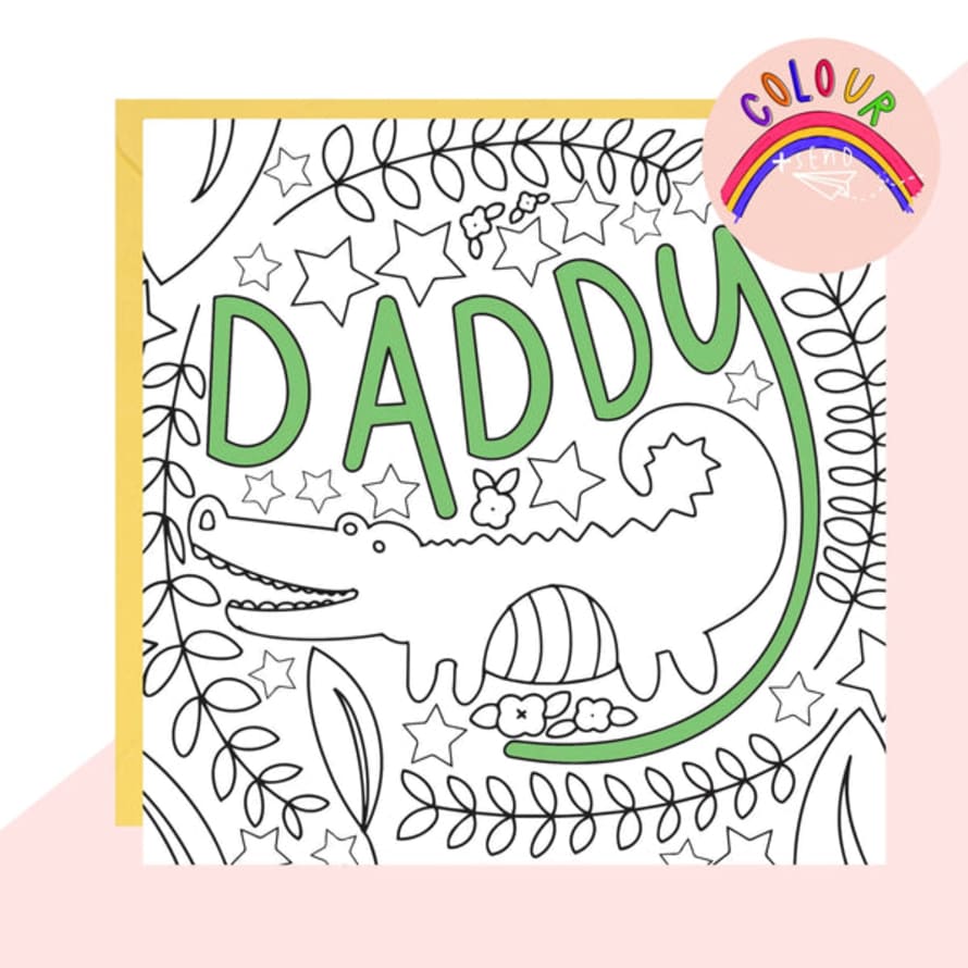 Lottie Simpson Colour + Send Card (Daddy Crocodile)