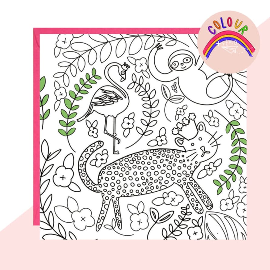Lottie Simpson Colour + Send Card (Jungle)