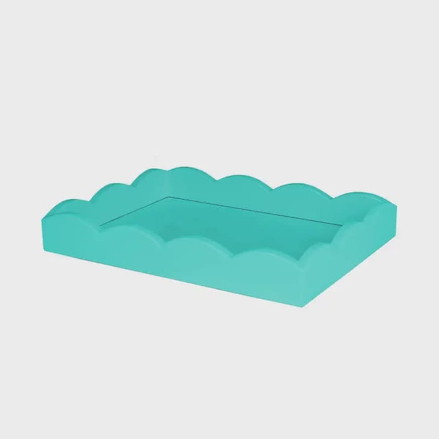 Addison Ross Turquoise Small Lacquered Scalloped Tray