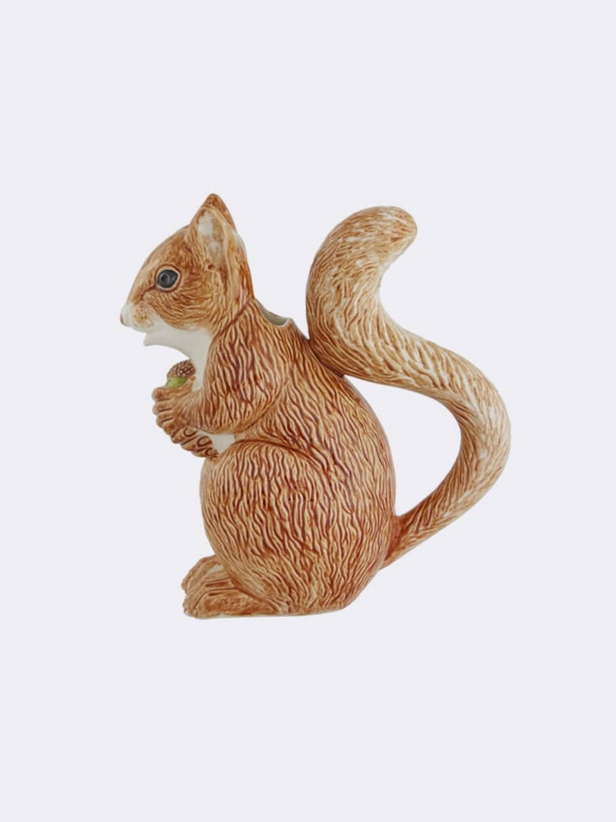 Bordallo Pinheiro Handpainted Ceramic Naturalistic Earthenware Squirrel Pitcher